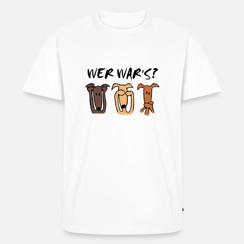 Wer war's - Männer Premium Bio T-Shirt - Weiß