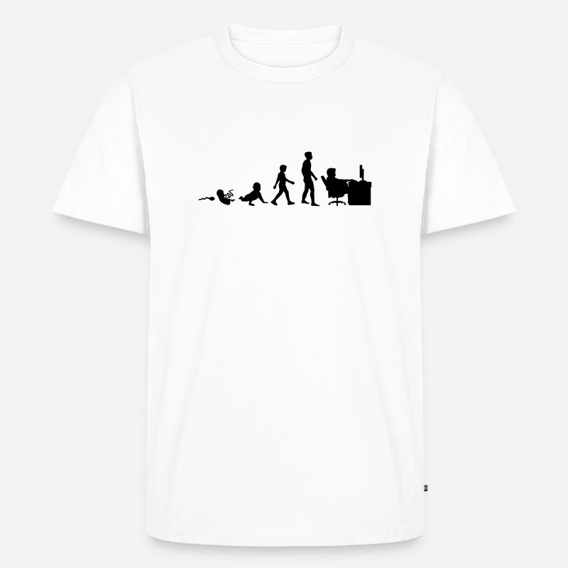 viva_la_evolution__geek_1__f1 - Männer Premium Bio T-Shirt - Weiß