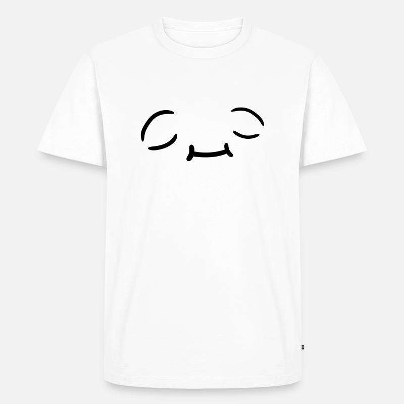 Conception de visage détendue - T-shirt Premium bio Homme - blanc