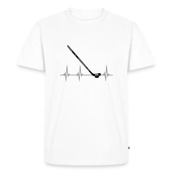 Puls Hockey Sticks - Men's Premium Organic T-Shirt - white - Front - Nico (187cm)