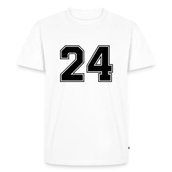 24 - T-shirt Premium bio Homme - blanc - Devant - Nico (187cm)