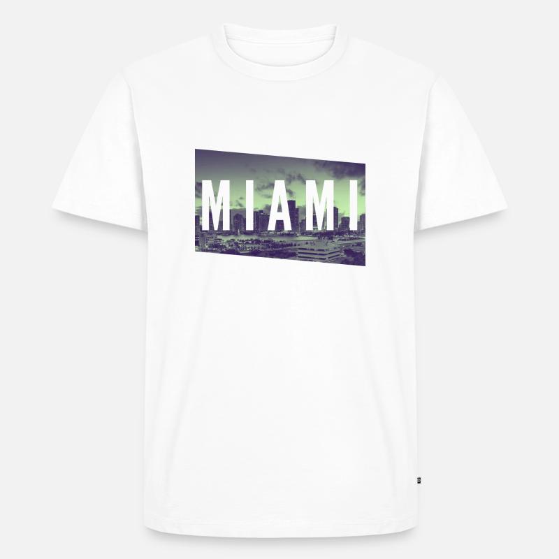 Miami - Männer Premium Bio T-Shirt - Weiß