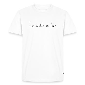 Males a bar cadeau homme apéro - T-shirt Premium bio Homme - blanc - Devant - Nico (187cm)