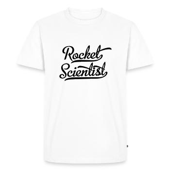 Génie - T-shirt Premium bio Homme - blanc - Devant - Nico (187cm)