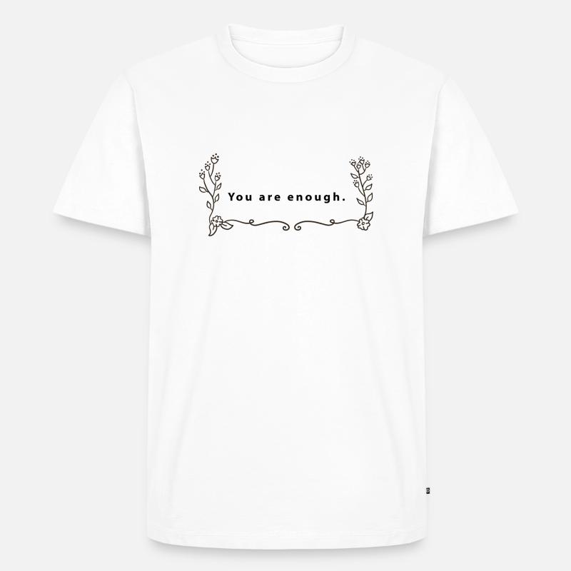 Zitat Selbstliebe - Männer Premium Bio T-Shirt - Weiß