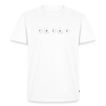 Focus Circles - Men's Premium Organic T-Shirt - white - Front - Nico (187cm)