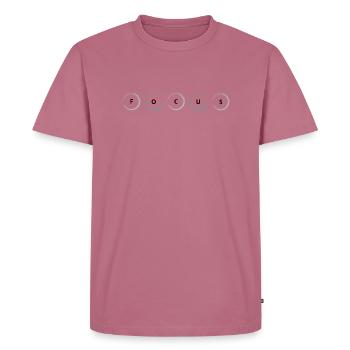 Fokus Kreise - Männer Premium Bio T-Shirt - Mauve - Vorne - Nico (187cm)