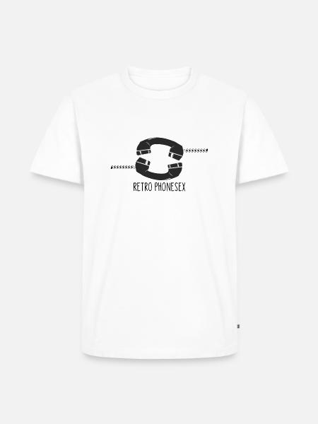 Retro Phone-Sex - Männer Premium Bio T-Shirt - Weiß