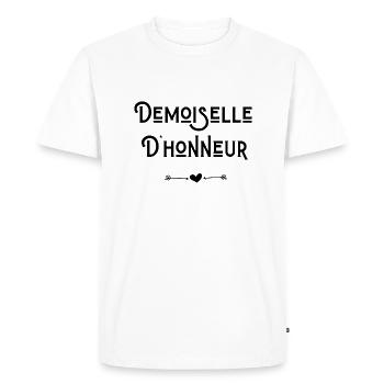 Demoiselle d'honneur - T-shirt Premium bio Homme - blanc - Devant - Nico (187cm)