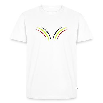Griffes Belgique - T-shirt Premium bio Homme - blanc - Devant - Nico (187cm)