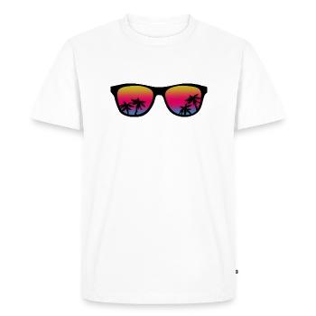 Lunettes de soleil Poolboy Natation - T-shirt Premium bio Homme - blanc - Devant - Nico (187cm)