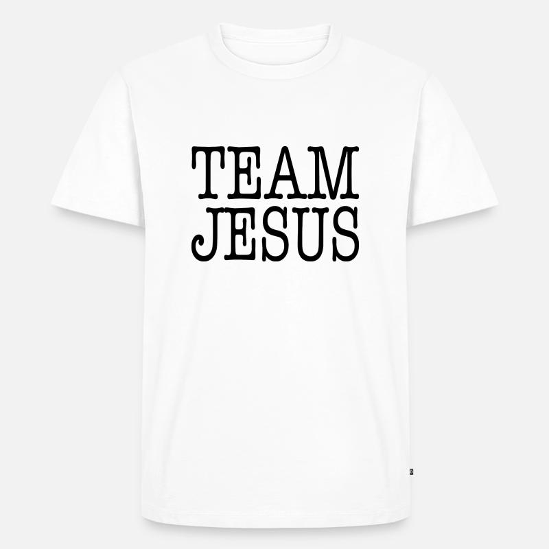 Team Jesus Geschenkidee - Männer Premium Bio T-Shirt - Weiß