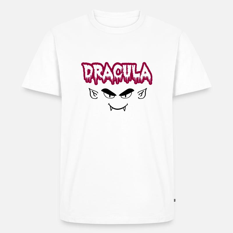 dracula - Männer Premium Bio T-Shirt - Weiß