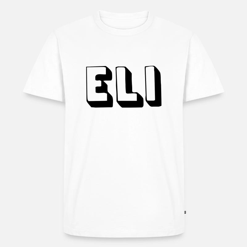 Name - Eli - Männer Premium Bio T-Shirt - Weiß
