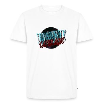 Big Cat Black Present Cat Long Sleeve Shirts Cute - Men's Premium Organic T-Shirt - white - Front - Nico (187cm)