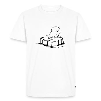 Phoque banquise - T-shirt Premium bio Homme - blanc - Devant - Nico (187cm)