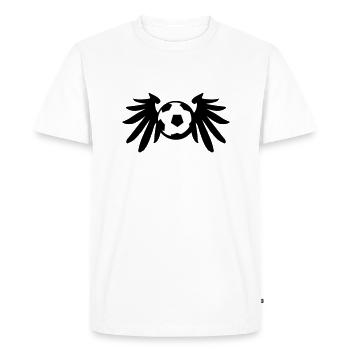 Football avec des ailes - T-shirt Premium bio Homme - blanc - Devant - Nico (187cm)