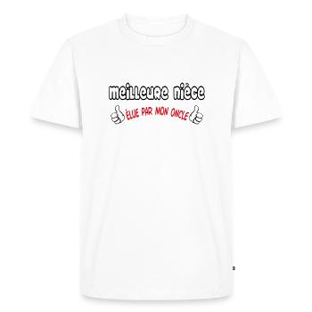 Meilleure nièce - T-shirt Premium bio Homme - blanc - Devant - Nico (187cm)