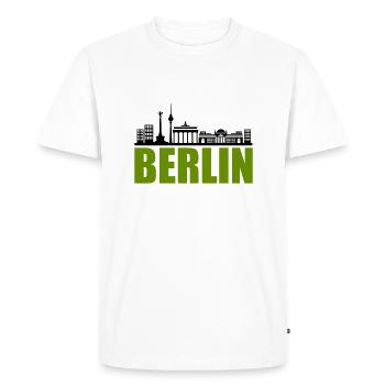 Horizon de Berlin - T-shirt Premium bio Homme - blanc - Devant - Nico (187cm)