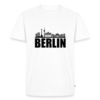 Horizon de Berlin - T-shirt Premium bio Homme - blanc - Devant - Nico (187cm)