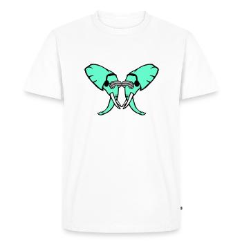 2 Équipe Elephant Heads Cool Club DJ Friends Crew - T-shirt Premium bio Homme - blanc - Devant - Nico (187cm)