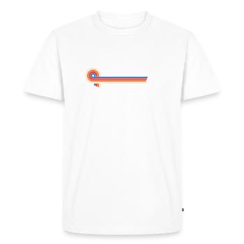 I Am 32 Plus Middle Finger - 33rd Birthday - Men's Premium Organic T-Shirt - white - Front - Nico (187cm)