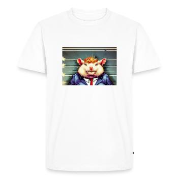 Blue Suit Rat FM - Men's Premium Organic T-Shirt - white - Front - Nico (187cm)