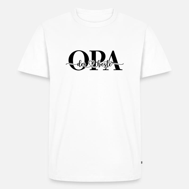 der beste OPA - Männer Premium Bio T-Shirt - Weiß