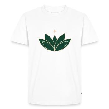 Lotus Lotus Flower - Men's Premium Organic T-Shirt - white - Front - Nico (187cm)