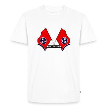 petit drapeaux texte TENNESSEE - T-shirt Premium bio Homme - blanc - Devant - Nico (187cm)