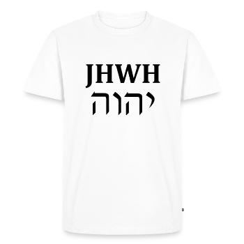 YHWH - T-shirt Premium bio Homme - blanc - Devant - Nico (187cm)