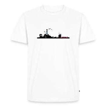 Silhouette mer du Nord - T-shirt Premium bio Homme - blanc - Devant - Nico (187cm)