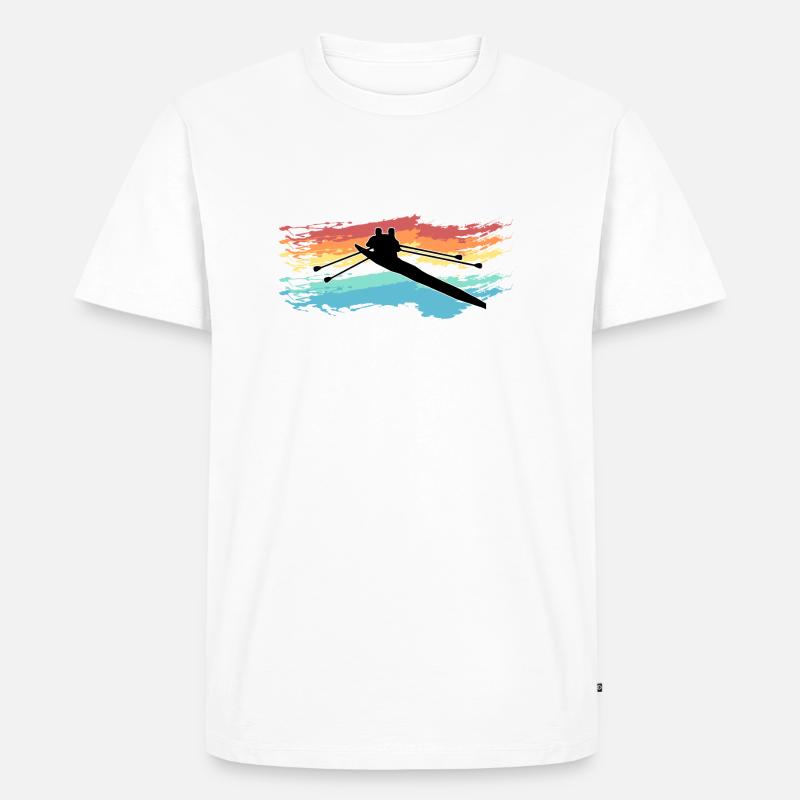 Rudern - Männer Premium Bio T-Shirt - Weiß