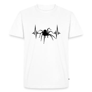 Frequency pulse heartbeat spider birdspider design - Men's Premium Organic T-Shirt - white - Front - Nico (187cm)