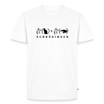 Schrodinger's Cat - Men's Premium Organic T-Shirt - white - Front - Nico (187cm)