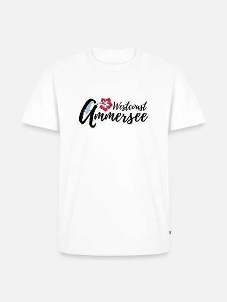 Ammersee Westcoast 3c - Männer Premium Bio T-Shirt - Weiß