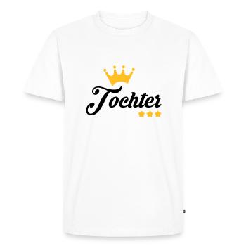 Fils / Fille / Petit-Fils / Petite-Fille - T-shirt Premium bio Homme - blanc - Devant - Nico (187cm)