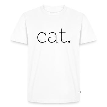 chat - T-shirt Premium bio Homme - blanc - Devant - Nico (187cm)