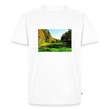 Beau paysage, couleurs d'automne dans le village. - T-shirt Premium bio Homme - blanc - Devant - Nico (187cm)