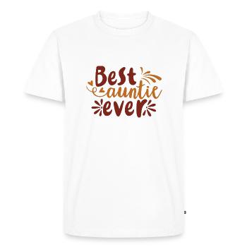 Best auntie ever - T-shirt Premium bio Homme - blanc - Devant - Nico (187cm)