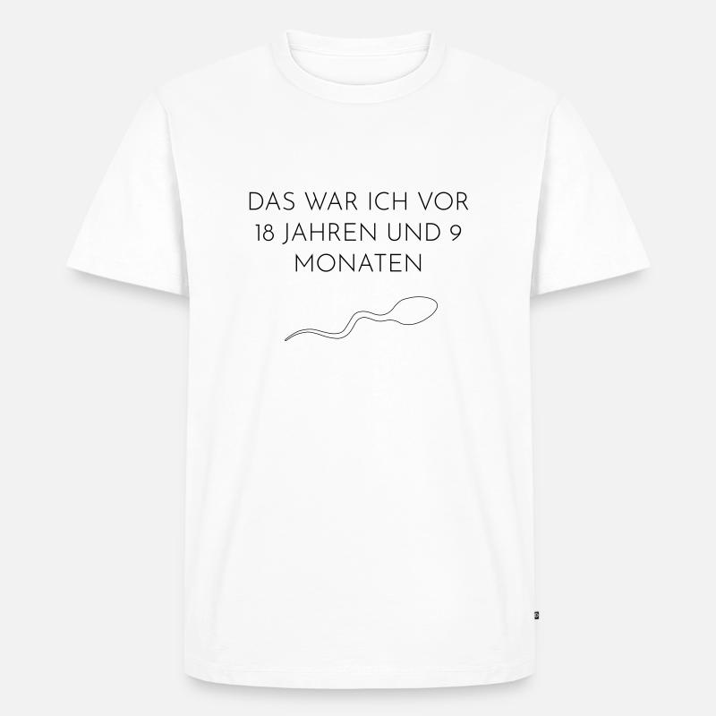 Sperma Geburtstag - Männer Premium Bio T-Shirt - Weiß