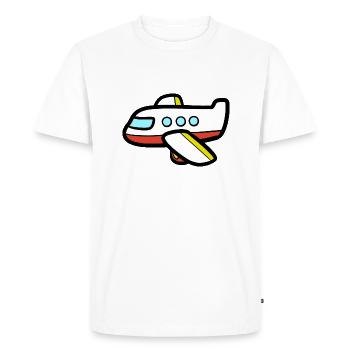 Airplane / Jumbo Jet - Men's Premium Organic T-Shirt - white - Front - Nico (187cm)