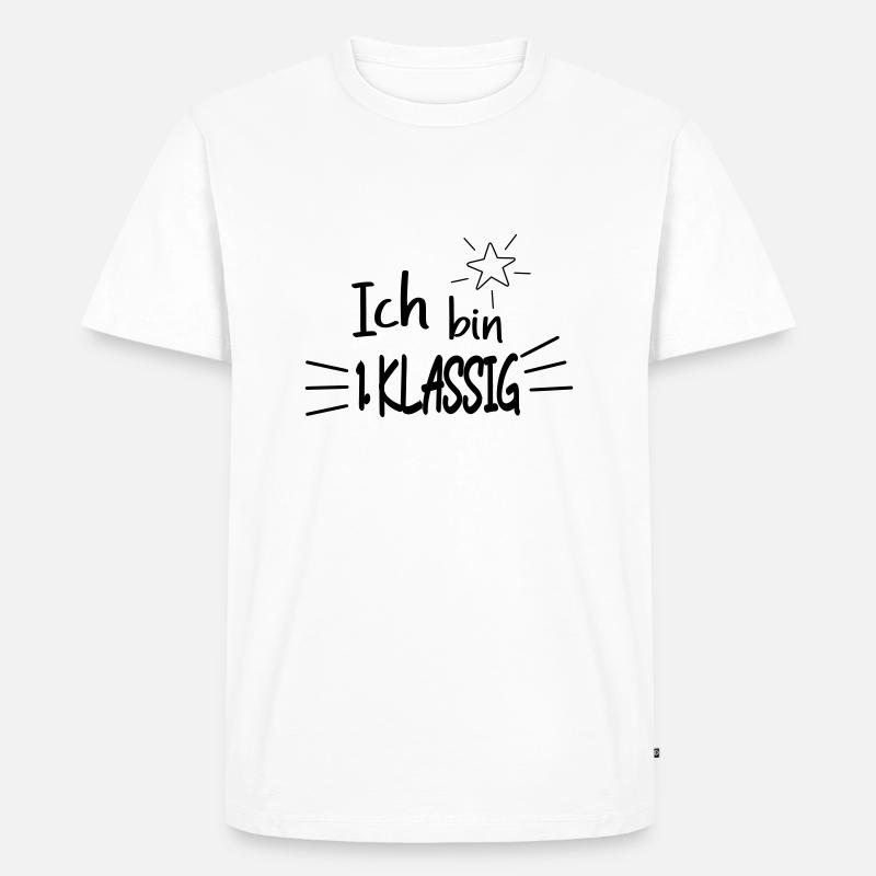 Ich bin 1 Klassig - Männer Premium Bio T-Shirt - Weiß