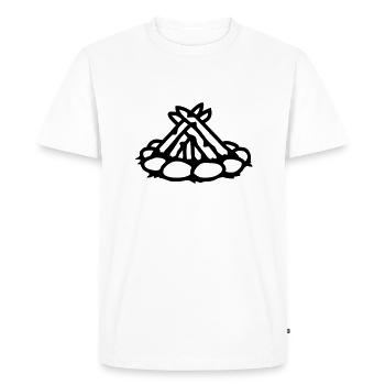 Camping campfire without fire - Men's Premium Organic T-Shirt - white - Front - Nico (187cm)