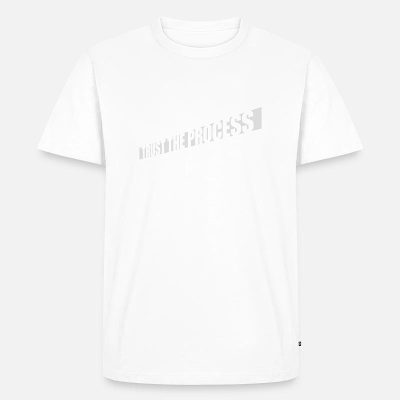 trust the process Zitat - Männer Premium Bio T-Shirt - Weiß