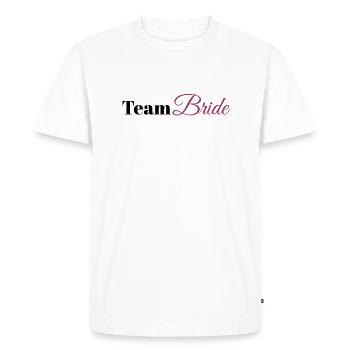 Team Bride | JGA Bachelorette Party - Men's Premium Organic T-Shirt - white - Front - Nico (187cm)