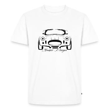 VOITURE AMERICAINE CLASSIQUE - MUSCLE CAR - T-shirt Premium bio Homme - blanc - Devant - Nico (187cm)