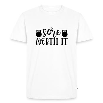23 plaies qui en valent la peine - T-shirt Premium bio Homme - blanc - Devant - Nico (187cm)