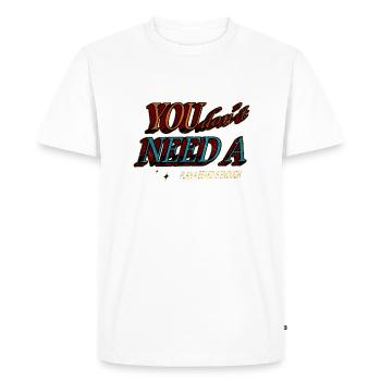 drôle citation barbe antivirale drôle papa ours - T-shirt Premium bio Homme - blanc - Devant - Nico (187cm)