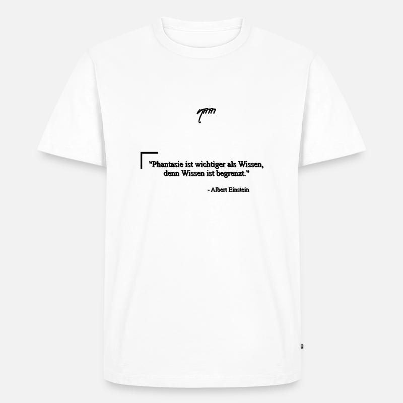 Zitat #2 Albert - Männer Premium Bio T-Shirt - Weiß